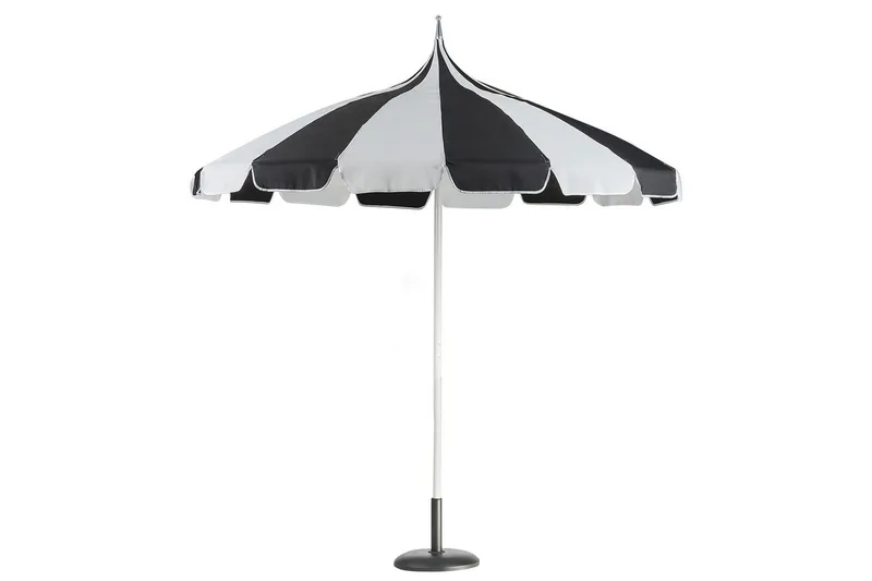 Balkongparasoll Minoa Svart/Vit - Svart/Vit - Utemöbler - Balkong - Säkerhet & vindskydd balkong - Balkongskydd & insynsskydd balkong