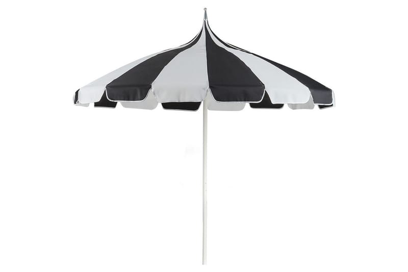 Balkongparasoll Minoa Svart/Vit, Svart/Vit