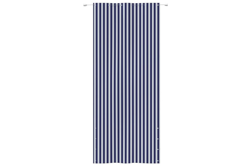 Balkongskärm blå och vit 120x240 cm oxfordtyg - Blå/Vit - Utemöbler - Balkong - Säkerhet & vindskydd balkong - Balkongskydd & insynsskydd balkong