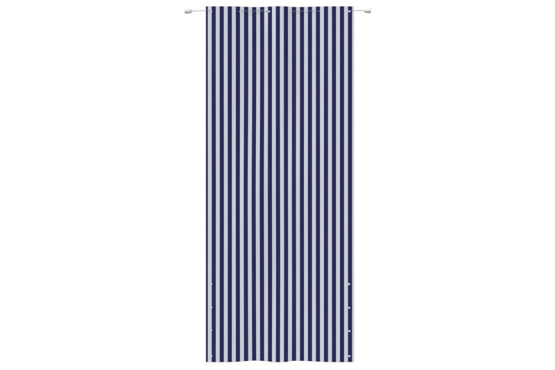 Balkongskärm blå och vit 120x240 cm oxfordtyg - Blå/Vit - Balkongskydd & insynsskydd balkong