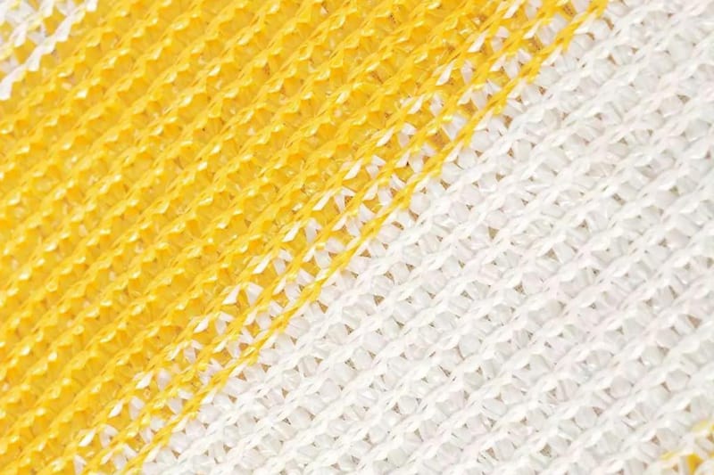 Balkongskärm HDPE 75x600 cm gul och vit - Flerfärgad - Balkongskydd & insynsskydd balkong