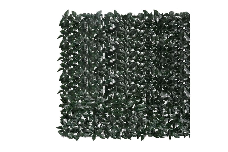 Balkongskärm mörkgröna blad 600x150 cm - Grön - Utemöbler - Balkong - Säkerhet & vindskydd balkong - Balkongskydd & insynsskydd balkong