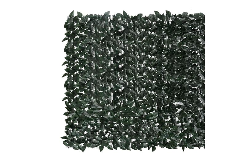Balkongskärm mörkgröna blad 600x150 cm - Grön - Balkongskydd & insynsskydd balkong