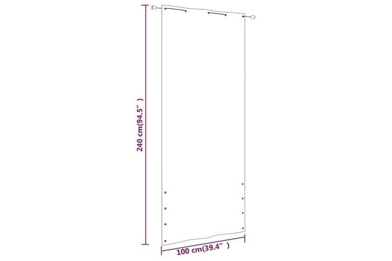 Balkongskärm taupe 100x240 cm oxfordtyg - Taupe - Balkongskydd & insynsskydd balkong