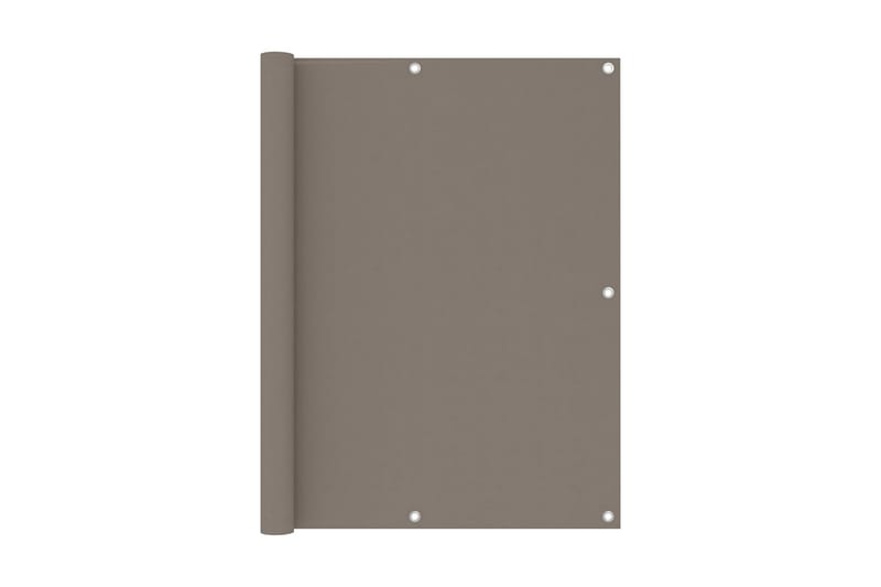 Balkongskärm taupe 120x600 cm oxfordtyg - Brun - Utemöbler - Balkong - Säkerhet & vindskydd balkong - Balkongskydd & insynsskydd balkong
