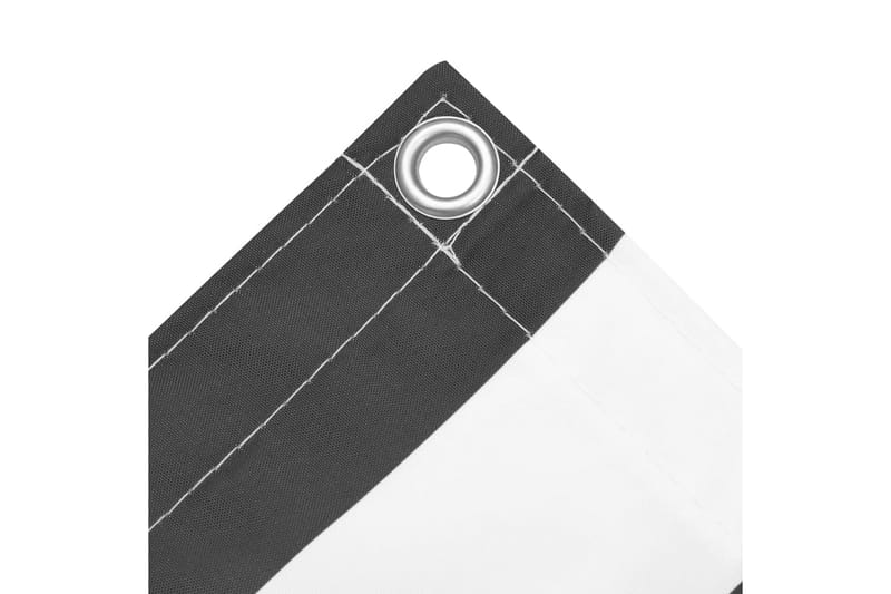 Balkongskärm antracit och vit 75x500 cm oxfordtyg - Grå/vit - Balkongskydd & insynsskydd balkong