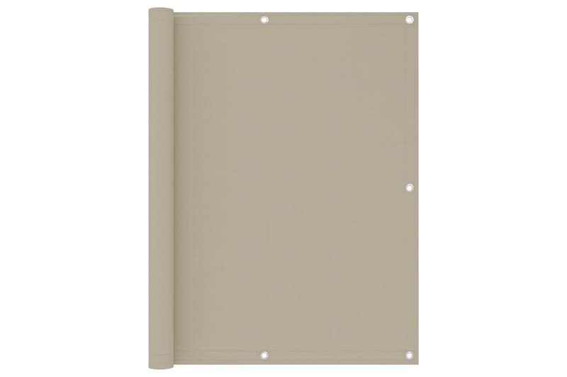 Balkongskärm beige 120x600 cm oxfordtyg - Beige - Utemöbler - Balkong - Säkerhet & vindskydd balkong - Balkongskydd & insynsskydd balkong