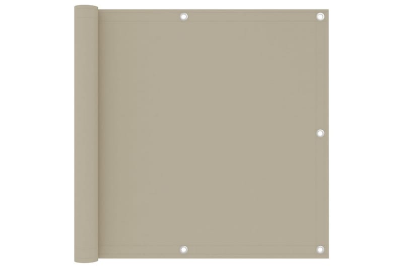 Balkongskärm beige 90x300 cm oxfordtyg - Beige - Utemöbler - Balkong - Säkerhet & vindskydd balkong - Balkongskydd & insynsskydd balkong