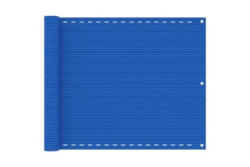 Balkongskärm blå 75x500 cm HDPE