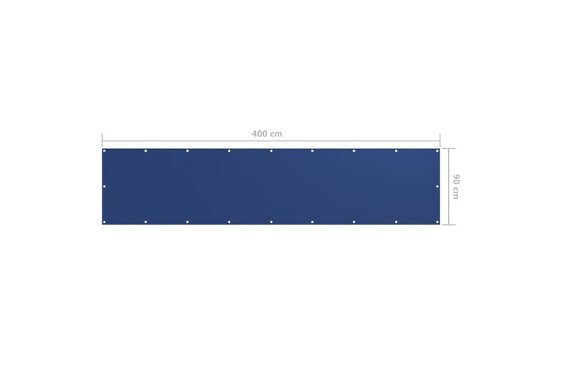 Balkongskärm blå 90x400 cm oxfordtyg - Blå - Balkongskydd & insynsskydd balkong