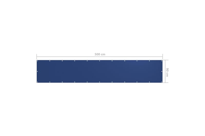Balkongskärm blå 90x500 cm oxfordtyg - Blå - Balkongskydd & insynsskydd balkong