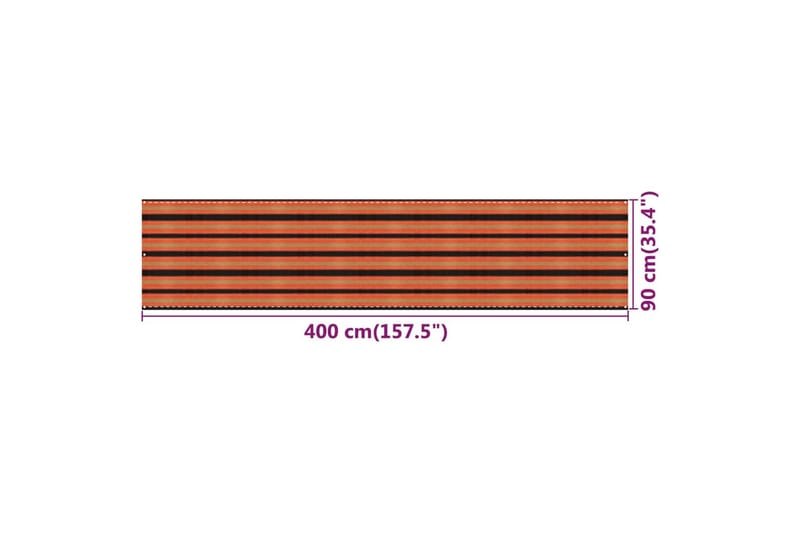 Balkongskärm flerfärgad 90x400 cm HDPE - Flerfärgad - Balkongskydd & insynsskydd balkong