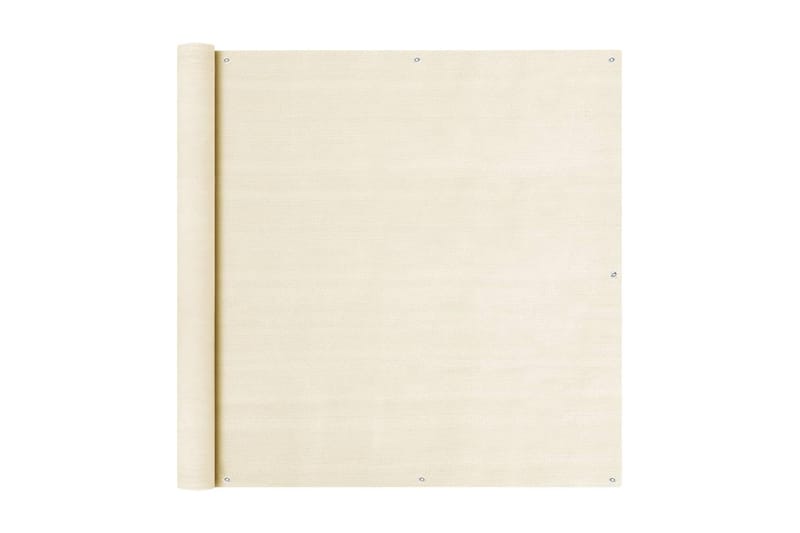 Balkongskärm gräddvit 120x500 cm HDPE - Kräm - Utemöbler - Balkong - Säkerhet & vindskydd balkong - Balkongskydd & insynsskydd balkong