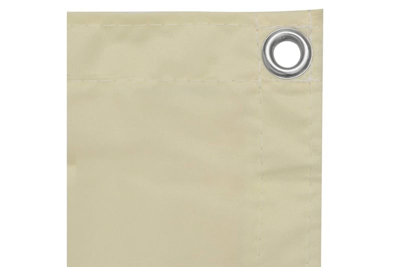 Balkongskärm gräddvit 90x500 cm oxfordtyg - Vit - Utemöbler - Balkong - Säkerhet & vindskydd balkong - Balkongskydd & insynsskydd balkong