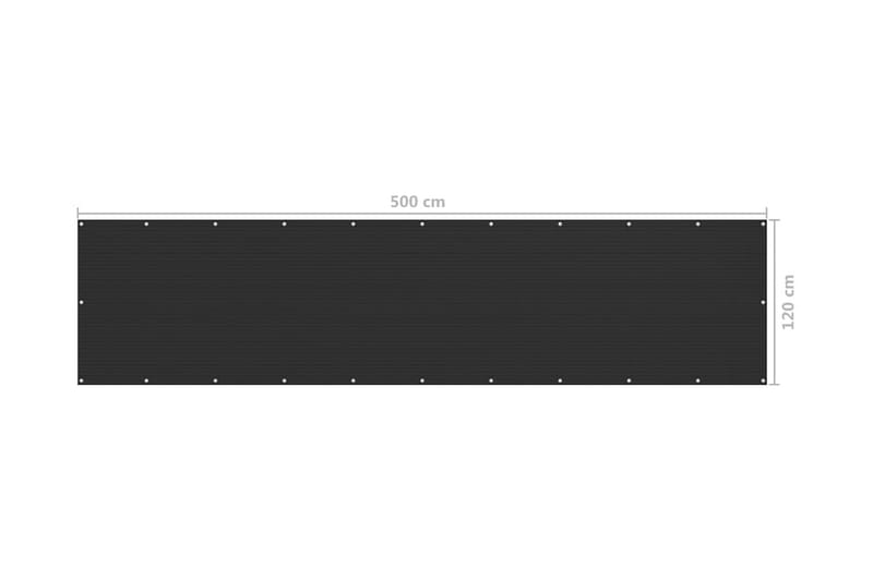 Balkongskärm HDPE 120x500 cm antracit - Antracit - Balkongskydd & insynsskydd balkong