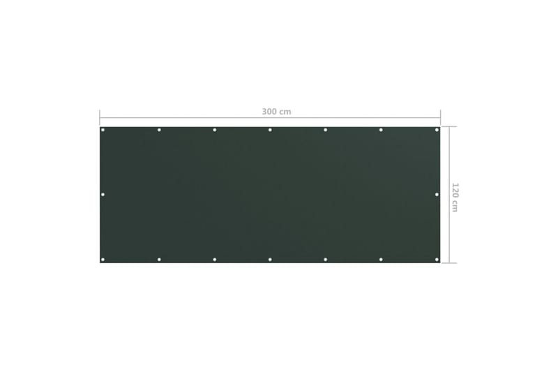 Balkongskärm mörkgrön 120x300 cm oxfordtyg - Grön - Utemöbler - Balkong - Säkerhet & vindskydd balkong - Balkongskydd & insynsskydd balkong
