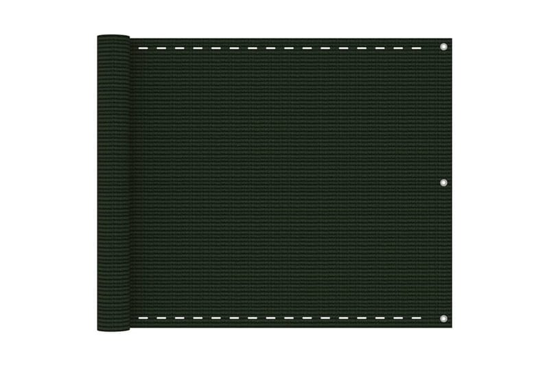 Balkongskärm mörkgrön 75x300 cm HDPE - Mörkgrön - Utemöbler - Balkong - Säkerhet & vindskydd balkong - Balkongskydd & insynsskydd balkong