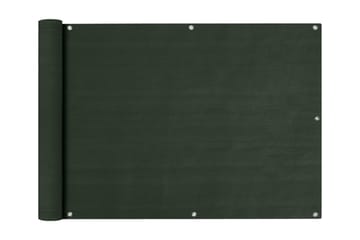 Balkongskärm mörkgr�ön 75x600 cm HDPE
