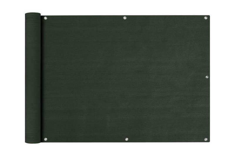 Balkongskärm mörkgrön 75x600 cm HDPE - Mörkgrön - Utemöbler - Balkong - Säkerhet & vindskydd balkong - Balkongskydd & insynsskydd balkong