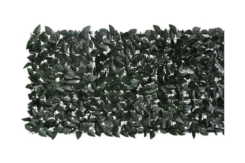 Balkongskärm mörkgröna blad 300x75 cm - Grön - Balkongskydd & insynsskydd balkong