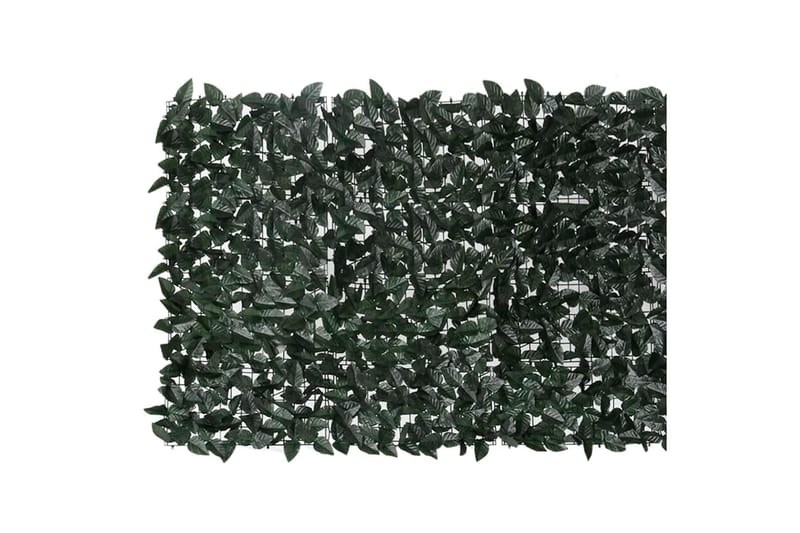 Balkongskärm mörkgröna blad 400x100 cm - Grön - Utemöbler - Balkong - Säkerhet & vindskydd balkong - Balkongskydd & insynsskydd balkong