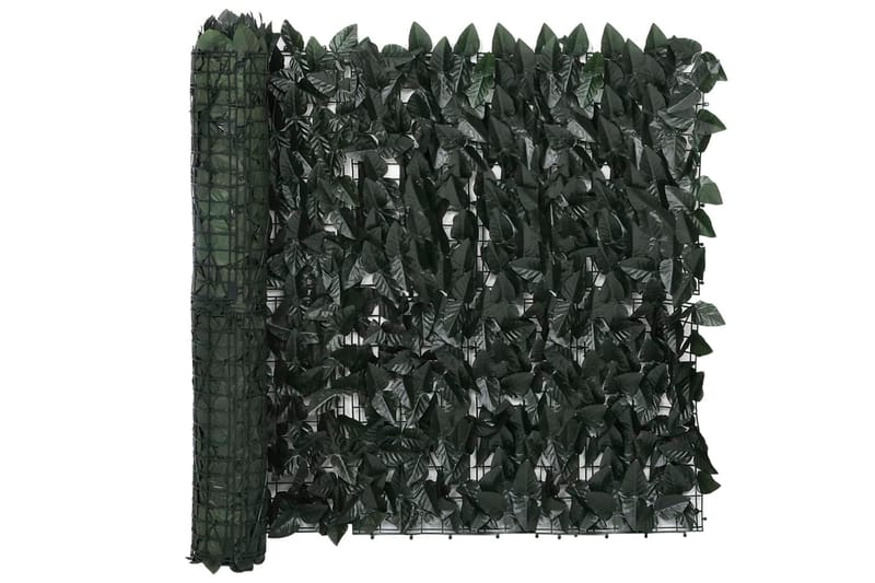 Balkongskärm mörkgröna blad 500x75 cm - Grön - Utemöbler - Balkong - Säkerhet & vindskydd balkong - Balkongskydd & insynsskydd balkong