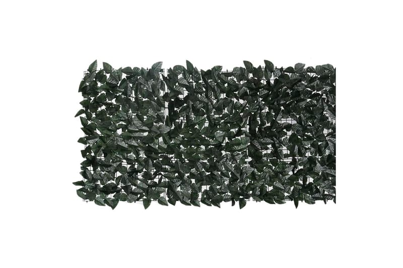 Balkongskärm mörkgröna blad 500x75 cm - Grön - Utemöbler - Balkong - Säkerhet & vindskydd balkong - Balkongskydd & insynsskydd balkong