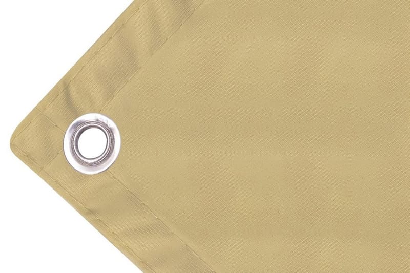 Balkongskärm oxfordtyg 75x400 cm beige - Beige - Utemöbler - Balkong - Säkerhet & vindskydd balkong - Balkongskydd & insynsskydd balkong