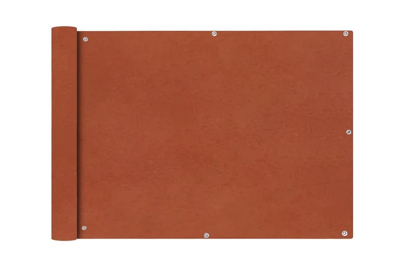 Balkongskärm oxfordtyg 75x600 cm terrakotta - Röd - Utemöbler - Balkong - Säkerhet & vindskydd balkong - Balkongskydd & insynsskydd balkong