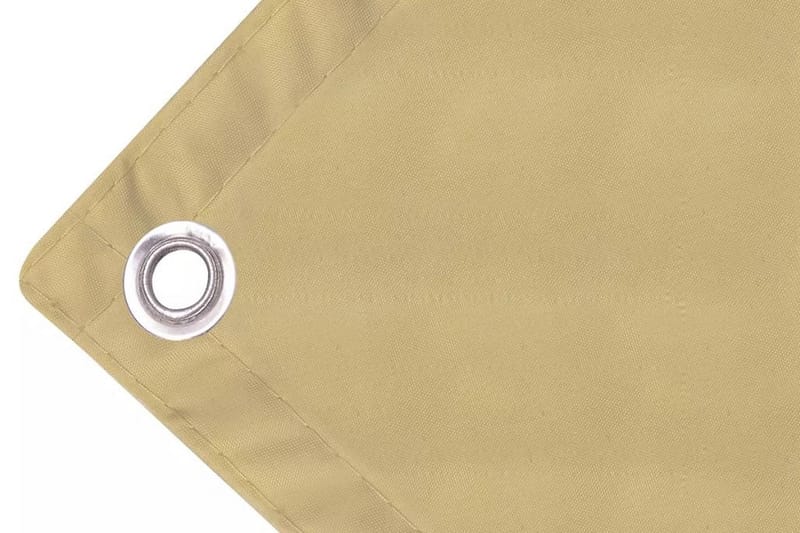 Balkongskärm oxfordtyg 90x600 cm beige - Beige - Utemöbler - Balkong - Säkerhet & vindskydd balkong - Balkongskydd & insynsskydd balkong