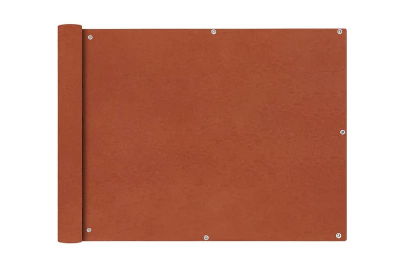 Balkongskärm oxfordtyg 90x600 cm terrakotta - Röd - Utemöbler - Balkong - Säkerhet & vindskydd balkong - Balkongskydd & insynsskydd balkong