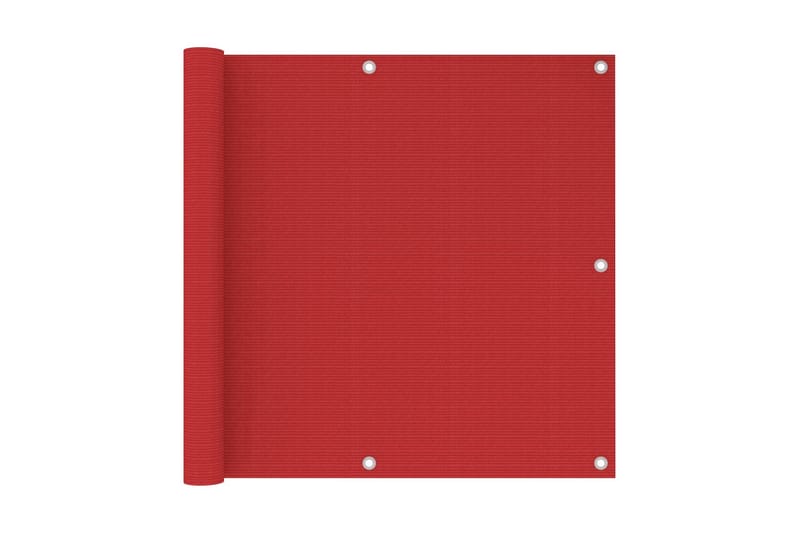 Balkongskärm röd 90x300 cm HDPE - Röd - Utemöbler - Balkong - Säkerhet & vindskydd balkong - Balkongskydd & insynsskydd balkong