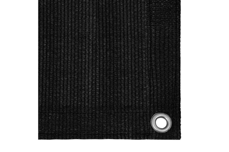 Balkongskärm svart 75x500 cm HDPE - Svart - Balkongskydd & insynsskydd balkong