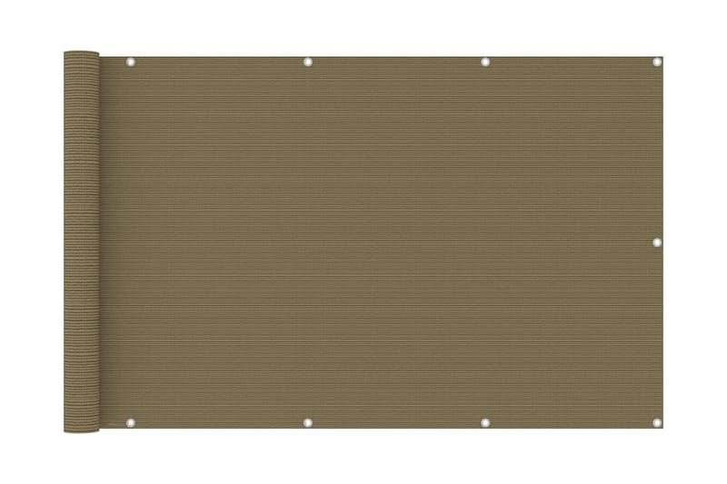 Balkongskärm taupe 120x400 cm HDPE - Taupe - Utemöbler - Balkong - Säkerhet & vindskydd balkong - Balkongskydd & insynsskydd balkong