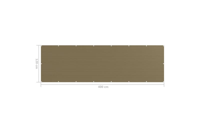 Balkongskärm taupe 120x400 cm HDPE - Taupe - Utemöbler - Balkong - Säkerhet & vindskydd balkong - Balkongskydd & insynsskydd balkong
