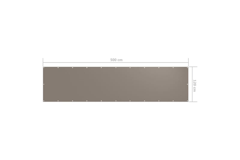 Balkongskärm taupe 120x500 cm oxfordtyg - Brun - Balkongskydd & insynsskydd balkong
