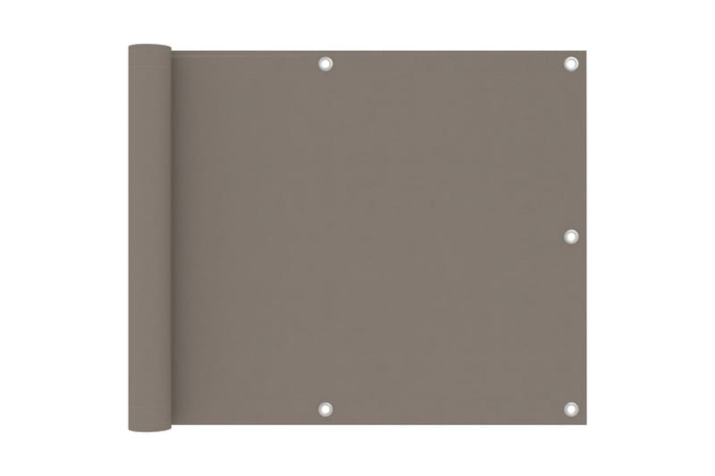 Balkongskärm taupe 75x500 cm oxfordtyg - Brun - Utemöbler - Balkong - Säkerhet & vindskydd balkong - Balkongskydd & insynsskydd balkong
