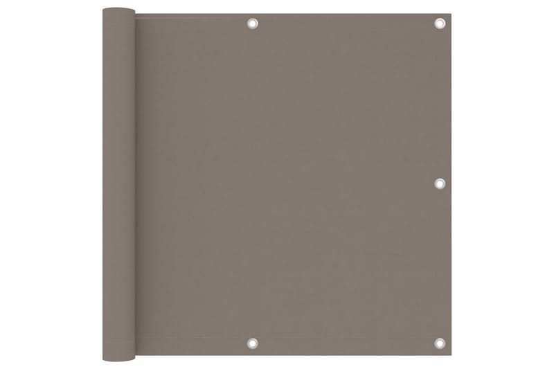 Balkongskärm taupe 90x400 cm oxfordtyg - Brun - Utemöbler - Balkong - Säkerhet & vindskydd balkong - Balkongskydd & insynsskydd balkong