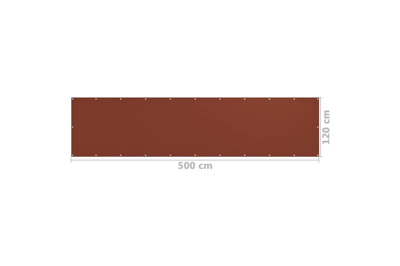 Balkongskärm terrakotta 120x500 cm HDPE - Terrakotta - Balkongskydd & insynsskydd balkong