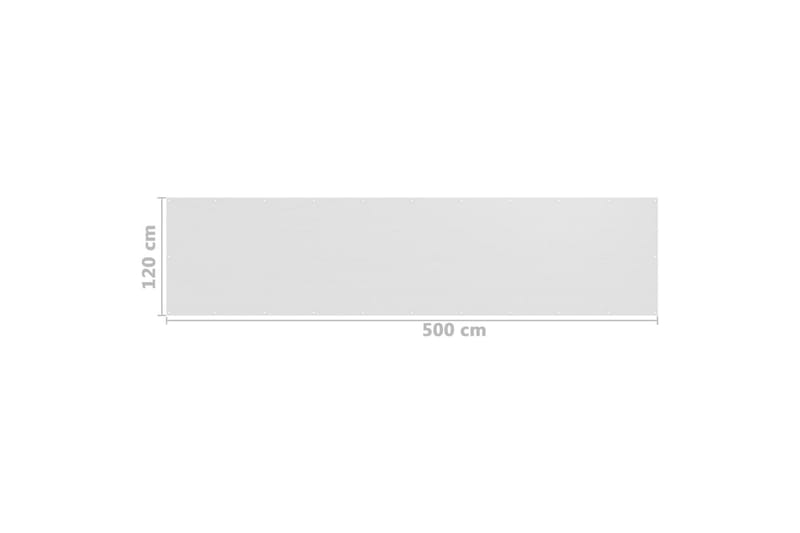 Balkongskärm vit 120x500 cm HDPE - Vit - Utemöbler - Balkong - Säkerhet & vindskydd balkong - Balkongskydd & insynsskydd balkong