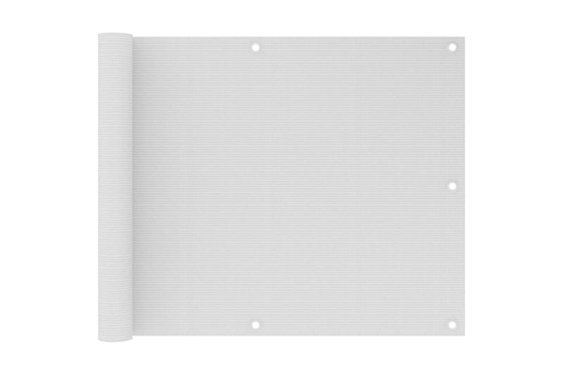 Balkongskärm vit 75x500 cm HDPE - Vit - Utemöbler - Balkong - Säkerhet & vindskydd balkong - Balkongskydd & insynsskydd balkong