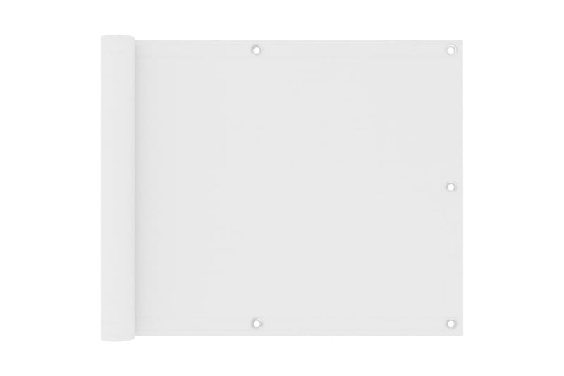 Balkongskärm vit 75x500 cm oxfordtyg - Vit - Utemöbler - Balkong - Säkerhet & vindskydd balkong - Balkongskydd & insynsskydd balkong