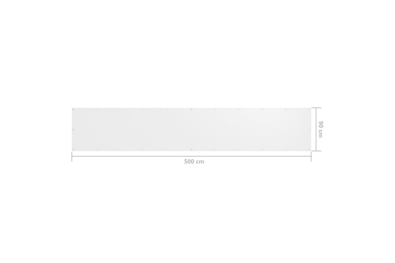 Balkongskärm vit 90x500 cm oxfordtyg - Vit - Utemöbler - Balkong - Säkerhet & vindskydd balkong - Balkongskydd & insynsskydd balkong
