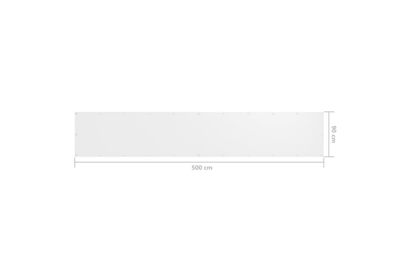Balkongskärm vit 90x500 cm oxfordtyg - Vit - Balkongskydd & insynsskydd balkong