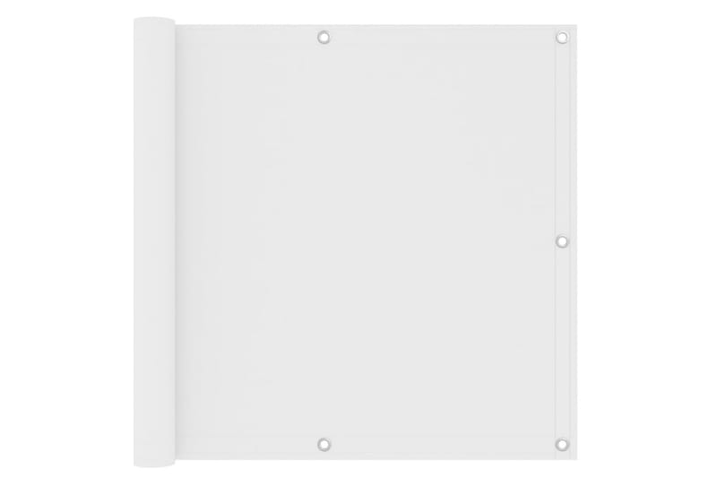 Balkongskärm vit 90x600 cm oxfordtyg - Vit - Utemöbler - Balkong - Säkerhet & vindskydd balkong - Balkongskydd & insynsskydd balkong