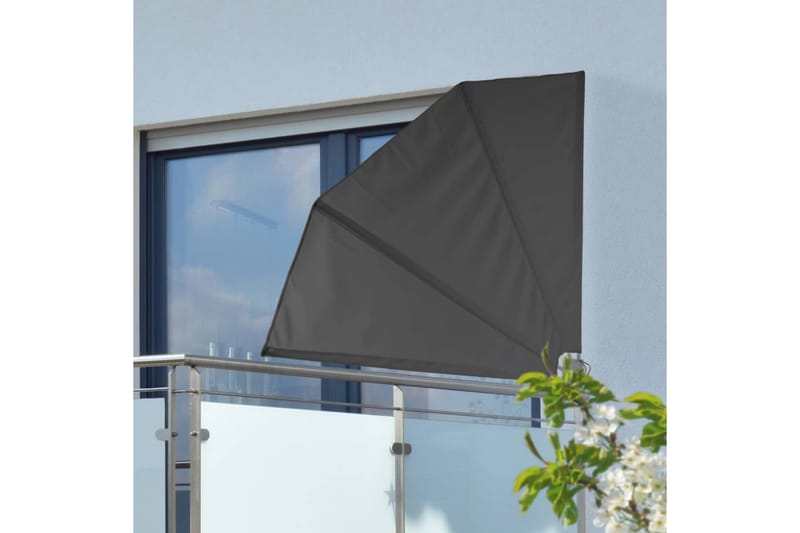 HI Balkongskärm 1,2x1,2 m svart polyester - Svart - Balkongskydd & insynsskydd balkong