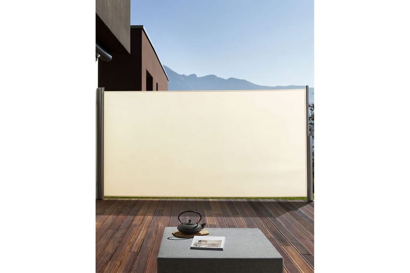 Sidomarkis Dorio Beige/Silver, 305x9x180 cm - Beige/Silver, 305x9x180 cm - Utemöbler - Balkong - Säkerhet & vindskydd balkong - Balkongskydd & insynsskydd balkong