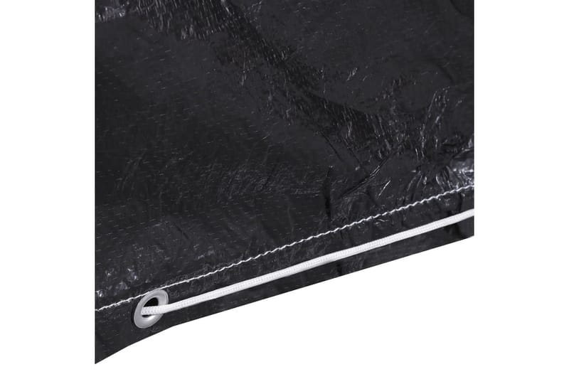 Ã–verdrag för trädgårdsmöbler 2 st 6 öljetter 160x80x75 cm - Svart - Utemöbler - Dynförvaring & möbelskydd - Överdrag utemöbler
