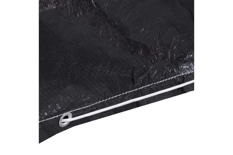 Ã–verdrag för trädgårdsmöbler 6 öljetter 160x80x75 cm - Svart - Utemöbler - Dynförvaring & möbelskydd - Överdrag utemöbler