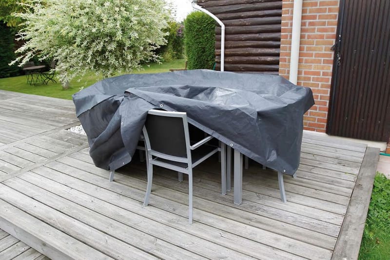 Ã–verdrag till runda trädgårdsbord 325x325x90 cm - Svart - Utemöbler - Dynförvaring & möbelskydd - Överdrag utemöbler
